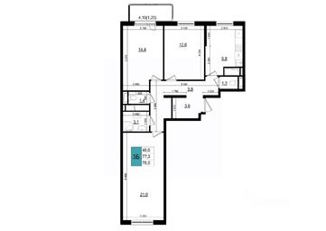2-BD Apartment Sale, 78.5 sq. m. at Mikrorayon 6 6A, 6A mikrorayon, Odintsovo, Moscow Region, Russia #2 2-BD Apartment Sale, 78.5 sq. m. at Mikrorayon 6 6A, 6A mikrorayon, Odintsovo, Moscow Region, Russia #2