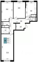 2-BD Apartment Sale, 78.5 sq. m. at Mikrorayon 6 6A, 6A mikrorayon, Odintsovo, Moscow Region, Russia #3 2-BD Apartment Sale, 78.5 sq. m. at Mikrorayon 6 6A, 6A mikrorayon, Odintsovo, Moscow Region, Russia #3