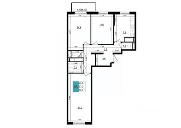 2-BD Apartment Sale, 78.5 sq. m. at Mikrorayon 6 6A, 6A mikrorayon, Odintsovo, Moscow Region, Russia #2 2-BD Apartment Sale, 78.5 sq. m. at Mikrorayon 6 6A, 6A mikrorayon, Odintsovo, Moscow Region, Russia #2