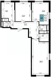 2-BD Apartment Sale, 81 sq. m. at Mikrorayon 6 6A, 6A mikrorayon, Odintsovo, Moscow Region, Russia #3 2-BD Apartment Sale, 81 sq. m. at Mikrorayon 6 6A, 6A mikrorayon, Odintsovo, Moscow Region, Russia #3