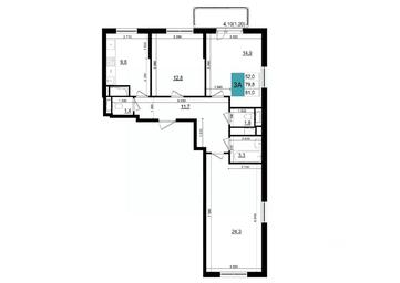 2-BD Apartment Sale, 81 sq. m. at Mikrorayon 6 6A, 6A mikrorayon, Odintsovo, Moscow Region, Russia #2 2-BD Apartment Sale, 81 sq. m. at Mikrorayon 6 6A, 6A mikrorayon, Odintsovo, Moscow Region, Russia #2