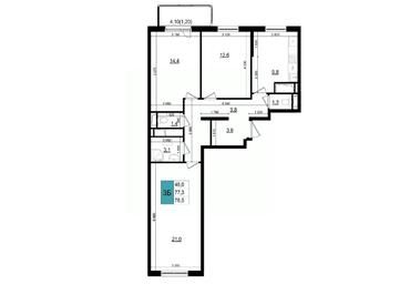 2-BD Apartment Sale, 78.5平方米 at Mikrorayon 6 6A, 6A mikrorayon, Odintsovo, Moscow Region, Russia #2 2-BD Apartment Sale, 78.5平方米 at Mikrorayon 6 6A, 6A mikrorayon, Odintsovo, Moscow Region, Russia #2