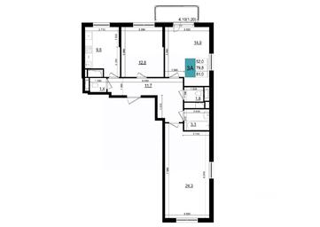 2-BD Apartment Sale, 81 sq. m. at Mikrorayon 6 6A, 6A mikrorayon, Odintsovo, Moscow Region, Russia #2 2-BD Apartment Sale, 81 sq. m. at Mikrorayon 6 6A, 6A mikrorayon, Odintsovo, Moscow Region, Russia #2