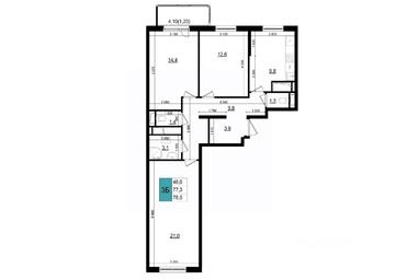 2-BD Apartment Sale, 78.5 sq. m. at Mikrorayon 6 6A, 6A mikrorayon, Odintsovo, Moscow Region, Russia #2 2-BD Apartment Sale, 78.5 sq. m. at Mikrorayon 6 6A, 6A mikrorayon, Odintsovo, Moscow Region, Russia #2