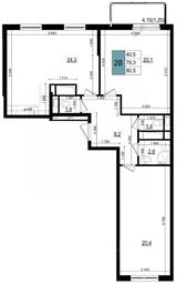 1-BD Apartment Sale, 80.5平方米 at Mikrorayon 6 6A, 6A mikrorayon, Odintsovo, Moscow Region, Russia #3 1-BD Apartment Sale, 80.5平方米 at Mikrorayon 6 6A, 6A mikrorayon, Odintsovo, Moscow Region, Russia #3
