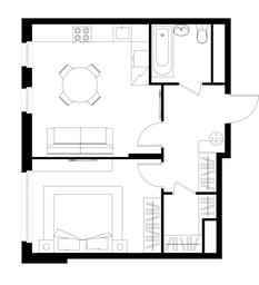 2-BD Apartment Sale, 47.4 sq. m. at Peredelkino Blizhnee, Korneya Chukovskogo Street, 1, Vnukovskoye Settlement, Moscow, Russia #3