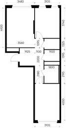 2-BD Apartment Sale, 62.4 sq. m. at Peredelkino Blizhnee, Korneya Chukovskogo Street, 1, Vnukovskoye Settlement, Moscow, Russia #4