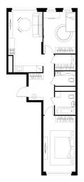 2-BD Apartment Sale, 66.7 sq. m. at Peredelkino Blizhnee, Korneya Chukovskogo Street, 1, Vnukovskoye Settlement, Moscow, Russia #2