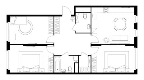 3-BD Apartment Sale, 89.7 sq. m. at Peredelkino Blizhnee, Korneya Chukovskogo Street, 1, Vnukovskoye Settlement, Moscow, Russia #2