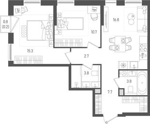 2-BD Apartment Sale, 61平方米 at Pave, 2nd Paveletsky Drive, Moscow, Russia #2 2-BD Apartment Sale, 61平方米 at Pave, 2nd Paveletsky Drive, Moscow, Russia #2