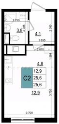 Apartment Sale, 26.8平方米 at Mikrorayon 6 6A, 6A mikrorayon, Odintsovo, Moscow Region, Russia #3 Apartment Sale, 26.8平方米 at Mikrorayon 6 6A, 6A mikrorayon, Odintsovo, Moscow Region, Russia #3