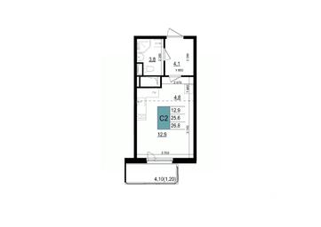 Apartment Sale, 26.8平方米 at Mikrorayon 6 6A, 6A mikrorayon, Odintsovo, Moscow Region, Russia #2 Apartment Sale, 26.8平方米 at Mikrorayon 6 6A, 6A mikrorayon, Odintsovo, Moscow Region, Russia #2