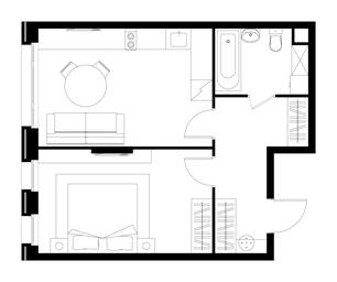 Apartment Sale, 45.4 sq. m. at Peredelkino Blizhnee, Korneya Chukovskogo Street, 1, Vnukovskoye Settlement, Moscow, Russia #2 Apartment Sale, 45.4 sq. m. at Peredelkino Blizhnee, Korneya Chukovskogo Street, 1, Vnukovskoye Settlement, Moscow, Russia #2