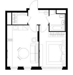 Apartment Sale, 41.4 sq. m. at Peredelkino Blizhnee, Korneya Chukovskogo Street, 1, Vnukovskoye Settlement, Moscow, Russia #2