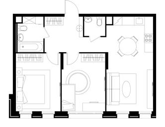 2-BD Apartment Sale, 60.4 sq. m. at Peredelkino Blizhnee, Korneya Chukovskogo Street, 1, Vnukovskoye Settlement, Moscow, Russia #2