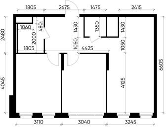 2-BD Apartment Sale, 59.2平方米 at Peredelkino Blizhnee, Korneya Chukovskogo Street, 1, Vnukovskoye Settlement, Moscow, Russia #4
