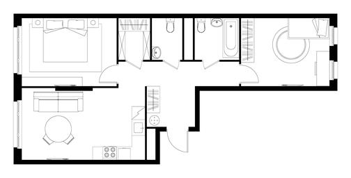 2-BD Apartment Sale, 63.5 sq. m. at Peredelkino Blizhnee, Korneya Chukovskogo Street, 1, Vnukovskoye Settlement, Moscow, Russia #2