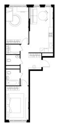 2-BD Apartment Sale, 68.8平方米 at Peredelkino Blizhnee, Korneya Chukovskogo Street, 1, Vnukovskoye Settlement, Moscow, Russia #2
