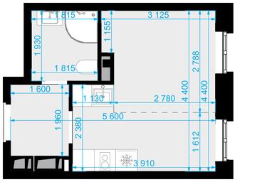 1-BD Apartment Sale, 22.4 sq. m. at Novaya Zvezda, Bachurinskaya ulitsa, 11, Settlement of Kommunarka, Moscow, Russia #2 1-BD Apartment Sale, 22.4 sq. m. at Novaya Zvezda, Bachurinskaya ulitsa, 11, Settlement of Kommunarka, Moscow, Russia #2