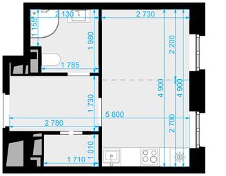 1-BD Apartment Sale, 24.4 sq. m. at Novaya Zvezda, Bachurinskaya ulitsa, 11, Settlement of Kommunarka, Moscow, Russia #4