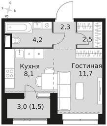 Apartment Sale, 30.3 sq. m. at Sky Garden, Stroitelny Drive, 9с6, Moscow, Russia #3 Apartment Sale, 30.3 sq. m. at Sky Garden, Stroitelny Drive, 9с6, Moscow, Russia #3