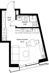 Apartment Sale, 25.3 sq. m. at Multikvartal CITYZEN, Vishnyovaya Street, Moscow, Russia #2 Apartment Sale, 25.3 sq. m. at Multikvartal CITYZEN, Vishnyovaya Street, Moscow, Russia #2