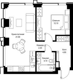 1-BD Apartment Sale, 45.2 sq. m. at Multikvartal CITYZEN, Vishnyovaya Street, Moscow, Russia #4