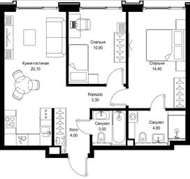 2-BD Apartment Sale, 60.5 sq. m. at Multikvartal CITYZEN, Vishnyovaya Street, Moscow, Russia #2 2-BD Apartment Sale, 60.5 sq. m. at Multikvartal CITYZEN, Vishnyovaya Street, Moscow, Russia #2