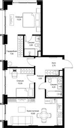 2-BD Apartment Sale, 66.7平方米 at Multikvartal CITYZEN, Vishnyovaya Street, Moscow, Russia #2 2-BD Apartment Sale, 66.7平方米 at Multikvartal CITYZEN, Vishnyovaya Street, Moscow, Russia #2