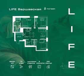 2-BD Apartment Sale, 69.64 sq. m. at LIFE Varshavskaya, Kashirsky Drive, Moscow, Russia #2