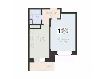 Apartment Sale, 43.34 sq. m. at Art-kvartal Onegin, Sadovaya Street, 3к1, Krasnaya Gorka Microdistrict, Podolsk, Moscow Region, Russia #2 Apartment Sale, 43.34 sq. m. at Art-kvartal Onegin, Sadovaya Street, 3к1, Krasnaya Gorka Microdistrict, Podolsk, Moscow Region, Russia #2