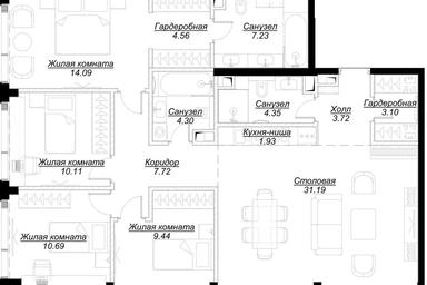 4-BD Apartment Sale, 114.17平方米 at Mod, 4th Maryinoy Roschi Street, 12с9, Moscow, Russia #2 4-BD Apartment Sale, 114.17平方米 at Mod, 4th Maryinoy Roschi Street, 12с9, Moscow, Russia #2