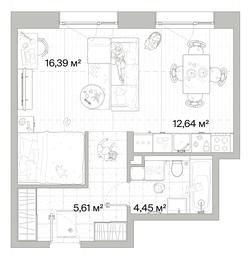 1-BD Apartment Sale, 39.09平方米 at Mys, derevnya Likino, Odintsovskiy Urban District, Moscow Region, Russia #3 1-BD Apartment Sale, 39.09平方米 at Mys, derevnya Likino, Odintsovskiy Urban District, Moscow Region, Russia #3