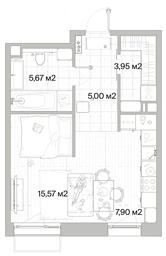 1-BD Apartment Sale, 38.09平方米 at Mys, derevnya Likino, Odintsovskiy Urban District, Moscow Region, Russia #2 1-BD Apartment Sale, 38.09平方米 at Mys, derevnya Likino, Odintsovskiy Urban District, Moscow Region, Russia #2