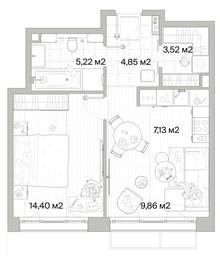 1-BD Apartment Sale, 44.98平方米 at Mys, derevnya Likino, Odintsovskiy Urban District, Moscow Region, Russia #3 1-BD Apartment Sale, 44.98平方米 at Mys, derevnya Likino, Odintsovskiy Urban District, Moscow Region, Russia #3