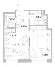 1-BD Apartment Sale, 47.2 sq. m. at Mys, derevnya Likino, Odintsovskiy Urban District, Moscow Region, Russia #3 1-BD Apartment Sale, 47.2 sq. m. at Mys, derevnya Likino, Odintsovskiy Urban District, Moscow Region, Russia #3