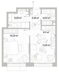 1-BD Apartment Sale, 47.44平方米 at Mys, derevnya Likino, Odintsovskiy Urban District, Moscow Region, Russia #2 1-BD Apartment Sale, 47.44平方米 at Mys, derevnya Likino, Odintsovskiy Urban District, Moscow Region, Russia #2