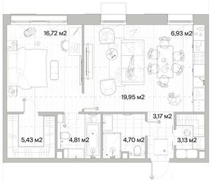 1-BD Apartment Sale, 64.84平方米 at Mys, derevnya Likino, Odintsovskiy Urban District, Moscow Region, Russia #2 1-BD Apartment Sale, 64.84平方米 at Mys, derevnya Likino, Odintsovskiy Urban District, Moscow Region, Russia #2