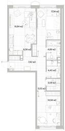 2-BD Apartment Sale, 80.5平方米 at Mys, derevnya Likino, Odintsovskiy Urban District, Moscow Region, Russia #2