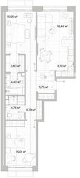 2-BD Apartment Sale, 80.85平方米 at Mys, derevnya Likino, Odintsovskiy Urban District, Moscow Region, Russia #3 2-BD Apartment Sale, 80.85平方米 at Mys, derevnya Likino, Odintsovskiy Urban District, Moscow Region, Russia #3