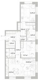 2-BD Apartment Sale, 82.26平方米 at Mys, derevnya Likino, Odintsovskiy Urban District, Moscow Region, Russia #4
