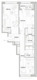 2-BD Apartment Sale, 80.53 sq. m. at Mys, derevnya Likino, Odintsovskiy Urban District, Moscow Region, Russia #2 2-BD Apartment Sale, 80.53 sq. m. at Mys, derevnya Likino, Odintsovskiy Urban District, Moscow Region, Russia #2