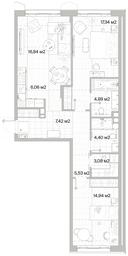 2-BD Apartment Sale, 80.5 sq. m. at Mys, derevnya Likino, Odintsovskiy Urban District, Moscow Region, Russia #3 2-BD Apartment Sale, 80.5 sq. m. at Mys, derevnya Likino, Odintsovskiy Urban District, Moscow Region, Russia #3