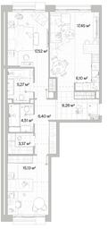 2-BD Apartment Sale, 84.03平方米 at Mys, derevnya Likino, Odintsovskiy Urban District, Moscow Region, Russia #2 2-BD Apartment Sale, 84.03平方米 at Mys, derevnya Likino, Odintsovskiy Urban District, Moscow Region, Russia #2
