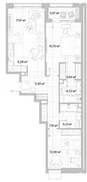 2-BD Apartment Sale, 80.54平方米 at Mys, derevnya Likino, Odintsovskiy Urban District, Moscow Region, Russia #2 2-BD Apartment Sale, 80.54平方米 at Mys, derevnya Likino, Odintsovskiy Urban District, Moscow Region, Russia #2