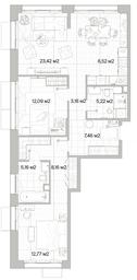 2-BD Apartment Sale, 83.96平方米 at Mys, derevnya Likino, Odintsovskiy Urban District, Moscow Region, Russia #3 2-BD Apartment Sale, 83.96平方米 at Mys, derevnya Likino, Odintsovskiy Urban District, Moscow Region, Russia #3