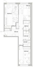 2-BD Apartment Sale, 80.5 sq. m. at Mys, derevnya Likino, Odintsovskiy Urban District, Moscow Region, Russia #3 2-BD Apartment Sale, 80.5 sq. m. at Mys, derevnya Likino, Odintsovskiy Urban District, Moscow Region, Russia #3