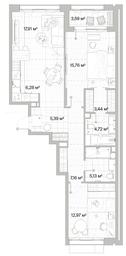 2-BD Apartment Sale, 80.55平方米 at Mys, derevnya Likino, Odintsovskiy Urban District, Moscow Region, Russia #2 2-BD Apartment Sale, 80.55平方米 at Mys, derevnya Likino, Odintsovskiy Urban District, Moscow Region, Russia #2