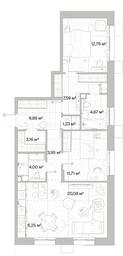 2-BD Apartment Sale, 82.26平方米 at Mys, derevnya Likino, Odintsovskiy Urban District, Moscow Region, Russia #2 2-BD Apartment Sale, 82.26平方米 at Mys, derevnya Likino, Odintsovskiy Urban District, Moscow Region, Russia #2