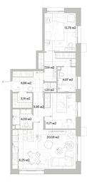 2-BD Apartment Sale, 82.26平方米 at Mys, derevnya Likino, Odintsovskiy Urban District, Moscow Region, Russia #2 2-BD Apartment Sale, 82.26平方米 at Mys, derevnya Likino, Odintsovskiy Urban District, Moscow Region, Russia #2